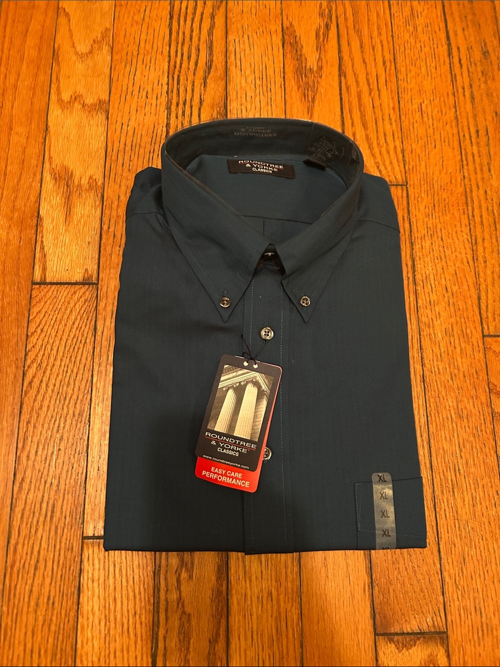 Roundtree & Yorke Men's Teal Button-Down Shirt